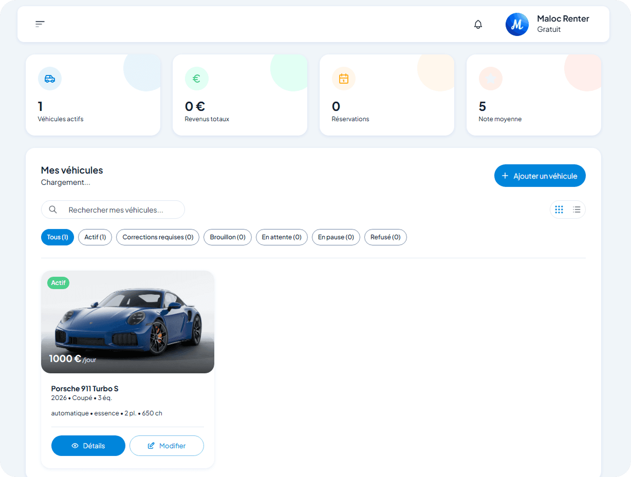 Gestion des véhicules